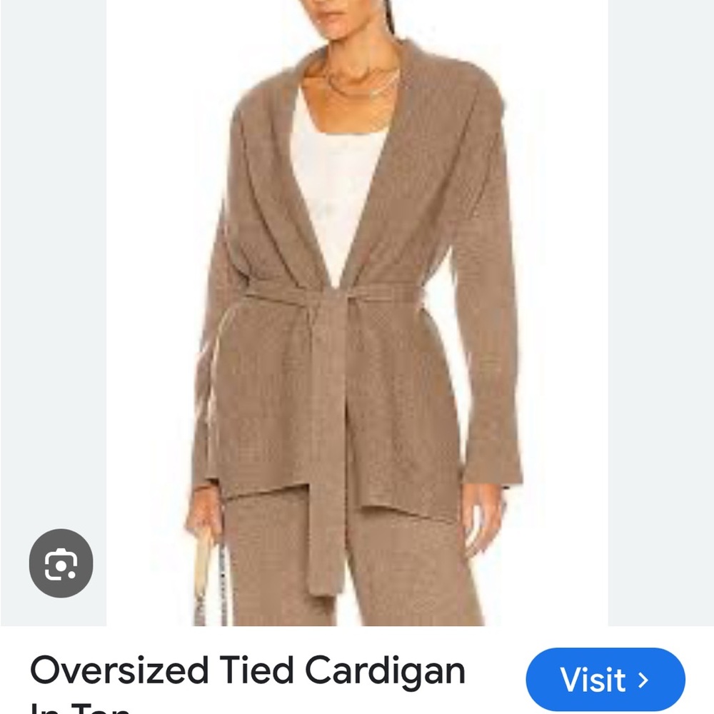 Frame Women's 100% Cashmere Wrap Cardigan Sweater with Pockets Size M